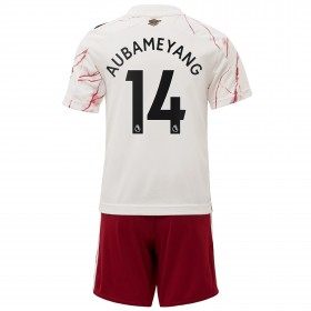 Billige Fotballdrakter Arsenal Pierre-Emerick Aubameyang 14 Barn Bortedraktsett 2020/21 Kortermet